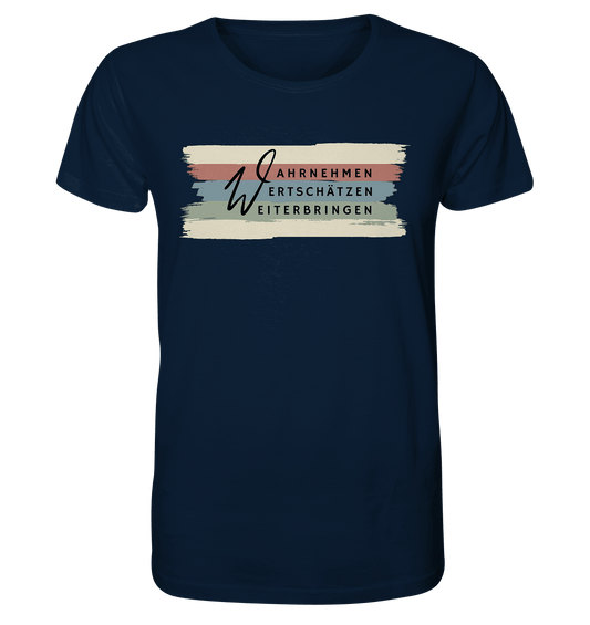 WERTE - Pinselstriche - Organic Shirt - Weggefährten Mindset