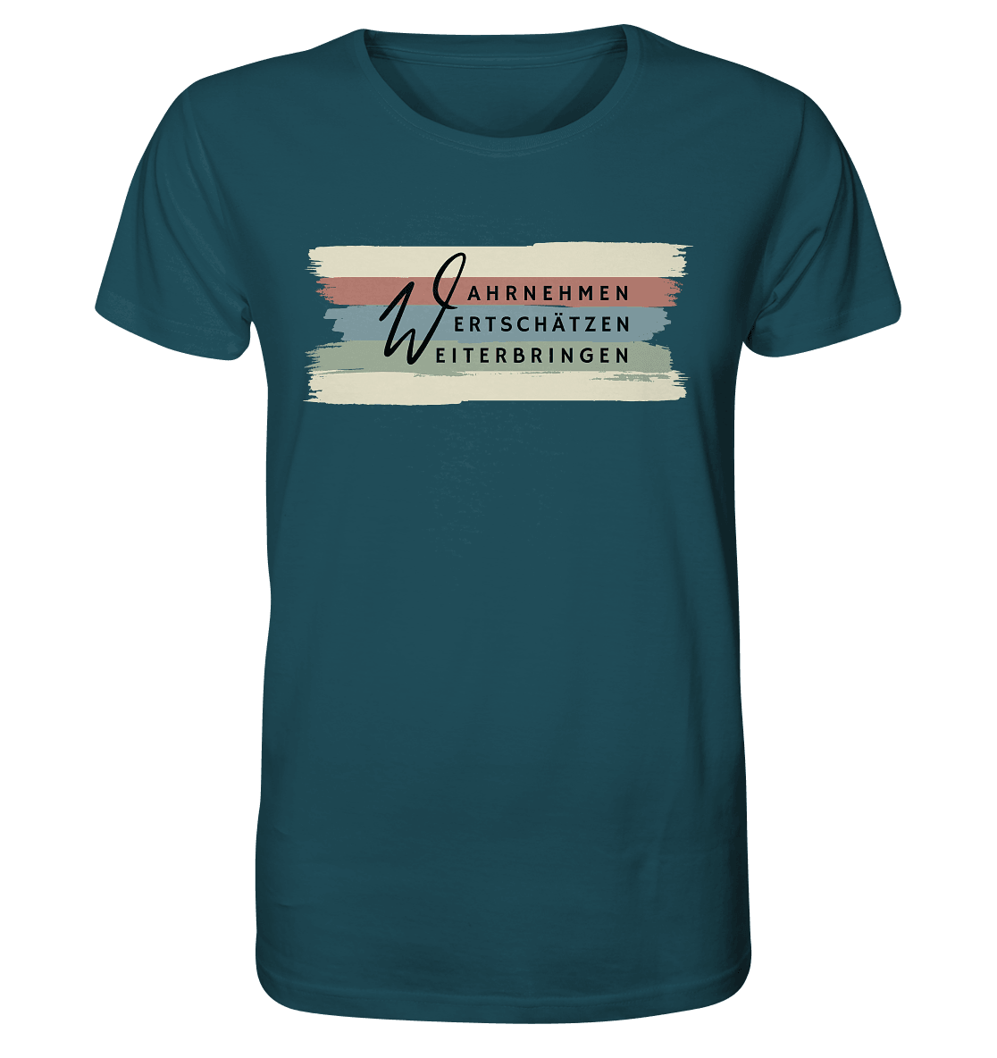 WERTE - Pinselstriche - Organic Shirt - Weggefährten Mindset