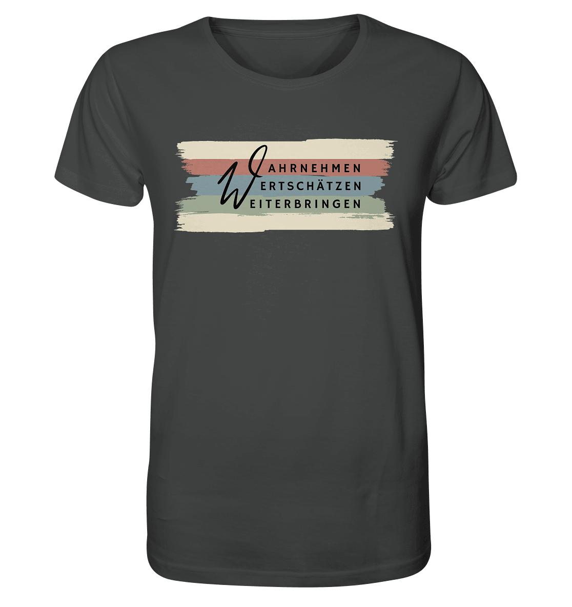 WERTE - Pinselstriche - Organic Shirt - Weggefährten Mindset