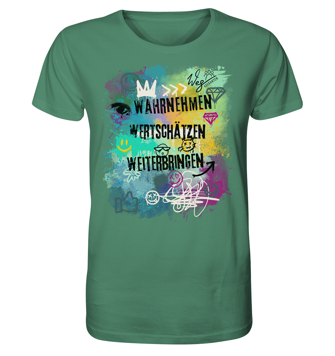 WERTE - Graffiti - Organic Shirt - Weggefährten Mindset
