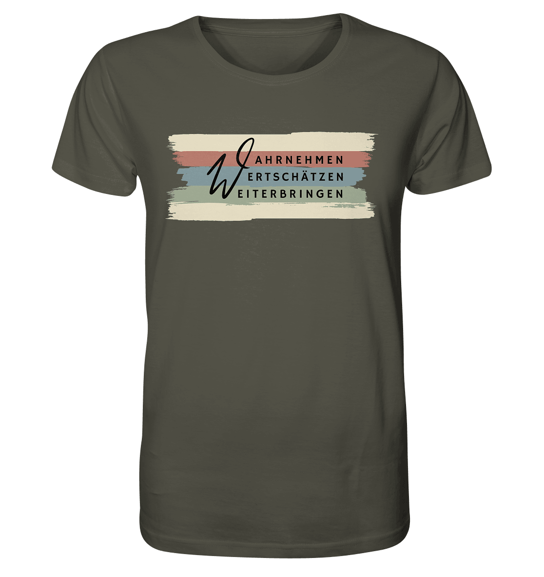 WERTE - Pinselstriche - Organic Shirt - Weggefährten Mindset