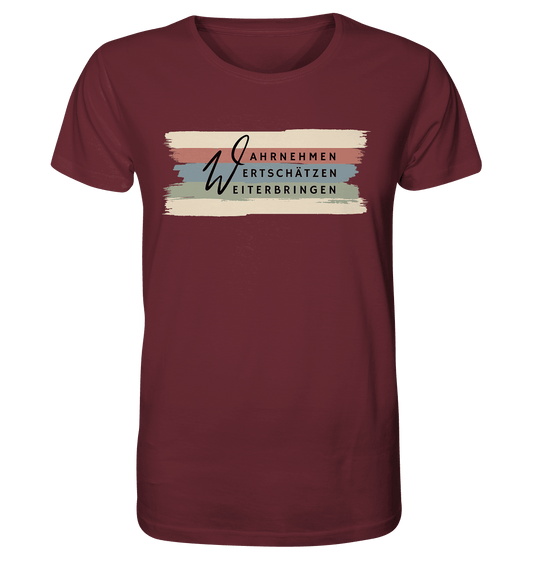 WERTE - Pinselstriche - Organic Shirt - Weggefährten Mindset