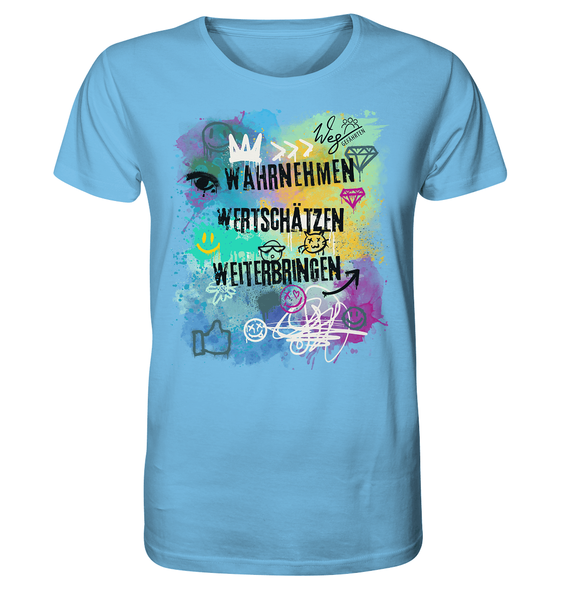 WERTE - Graffiti - Organic Shirt - Weggefährten Mindset