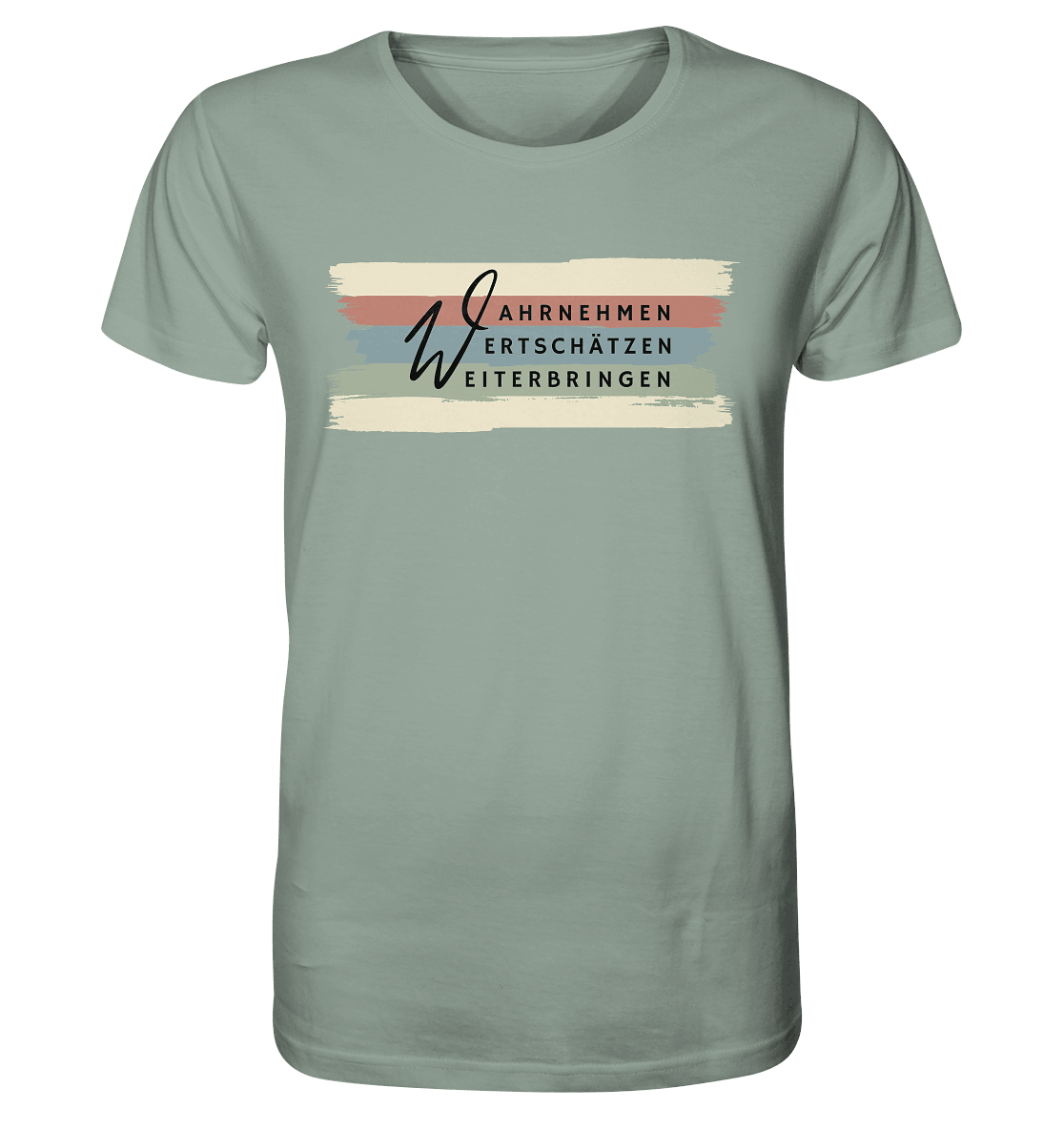 WERTE - Pinselstriche - Organic Shirt - Weggefährten Mindset