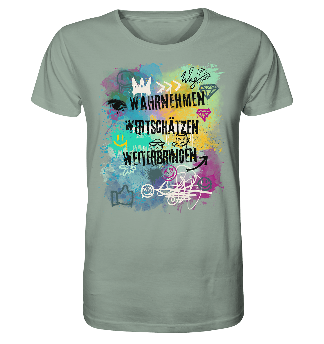 WERTE - Graffiti - Organic Shirt - Weggefährten Mindset