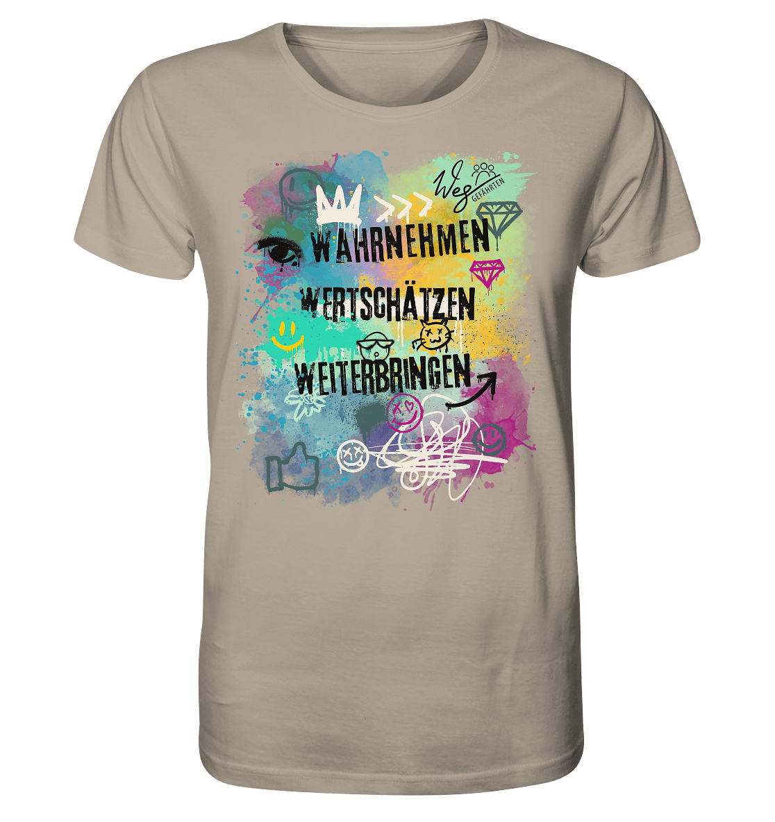 WERTE - Graffiti - Organic Shirt - Weggefährten Mindset