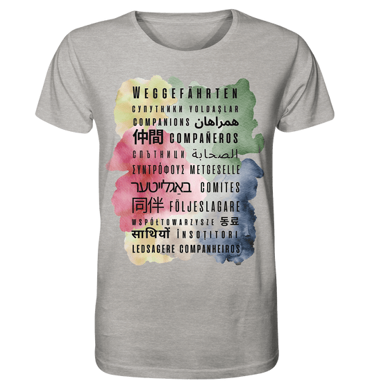 Weggefährten Sprachen (bunt) - Organic Shirt - Weggefährten Mindset