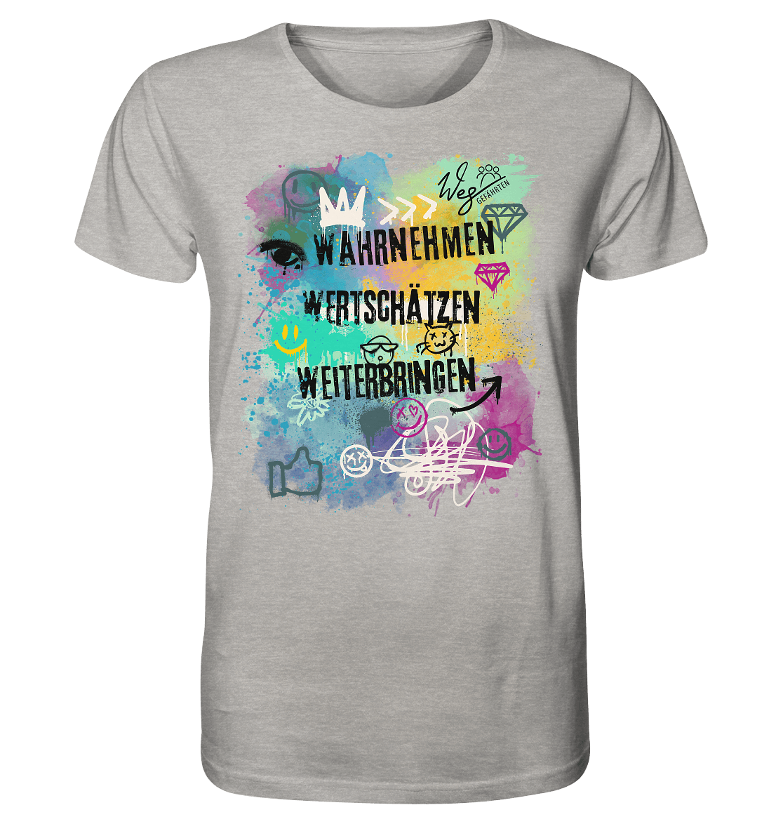 WERTE - Graffiti - Organic Shirt - Weggefährten Mindset