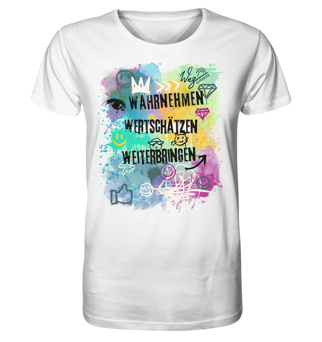 WERTE - Graffiti - Organic Shirt - Weggefährten Mindset
