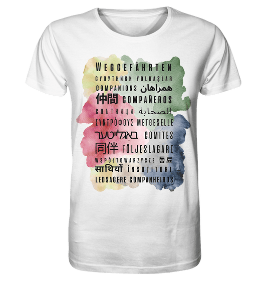 Weggefährten Sprachen (bunt) - Organic Shirt - Weggefährten Mindset