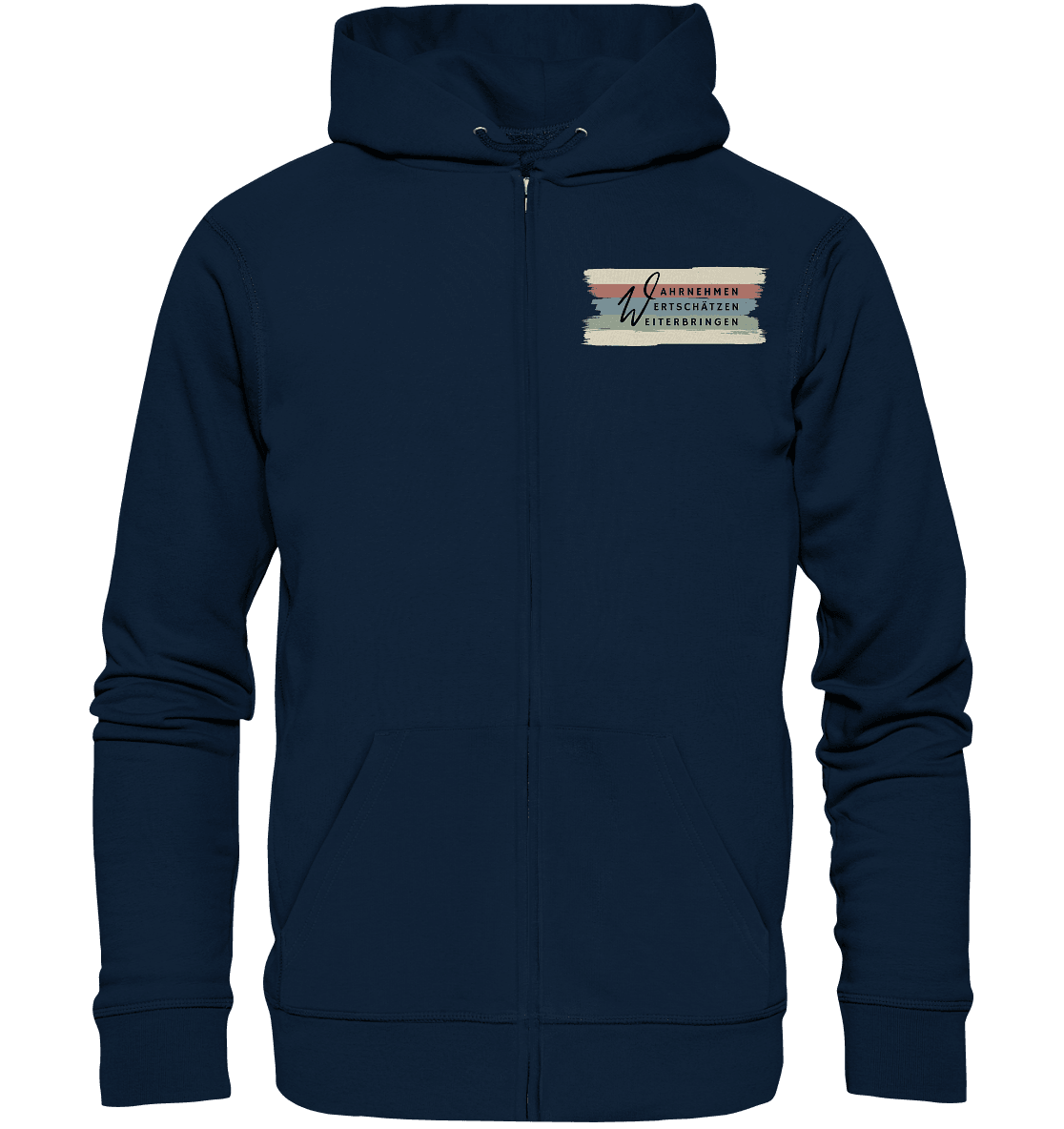 WERTE - Pinselstriche - Organic Zipper - Weggefährten Mindset