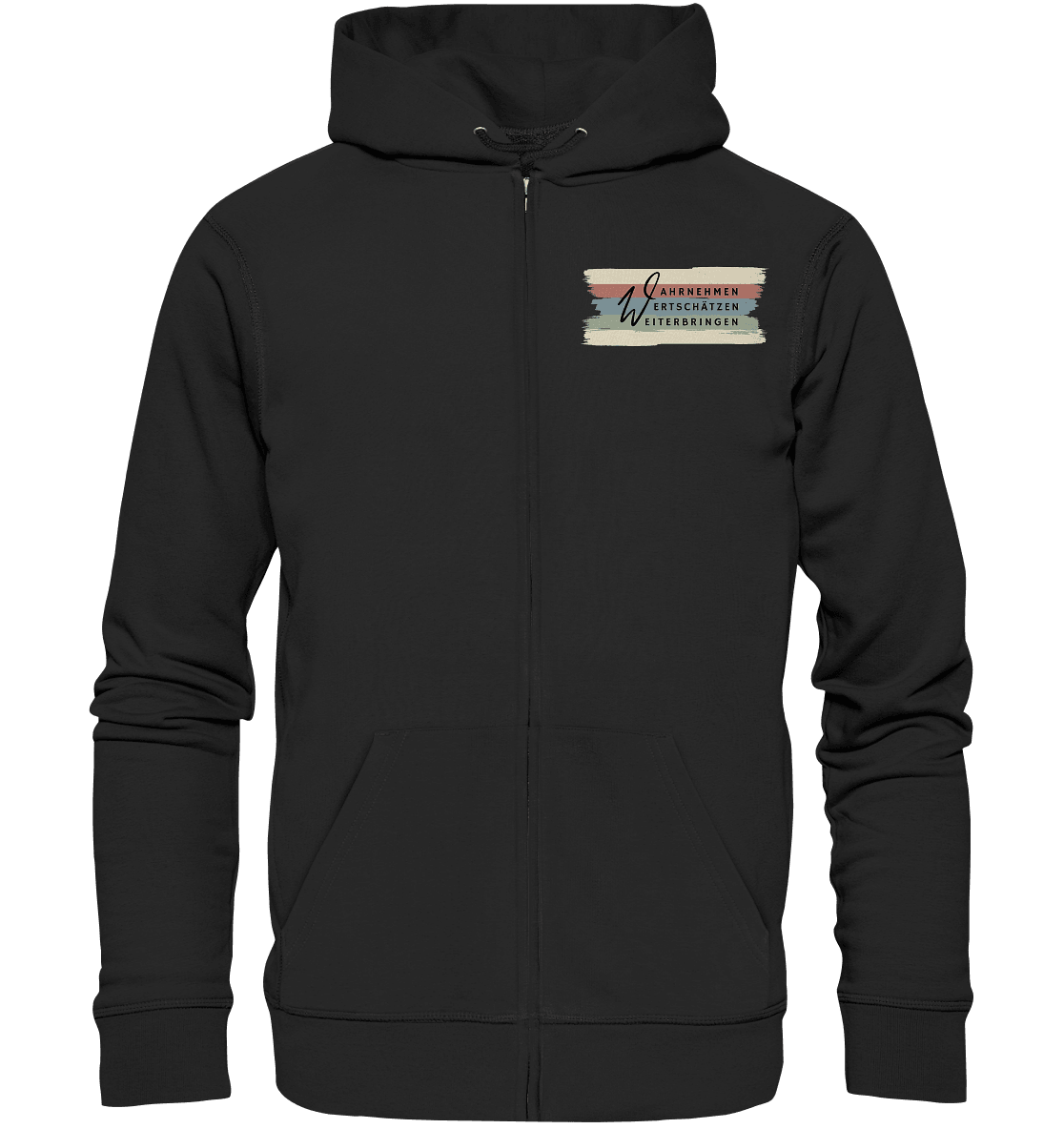 WERTE - Pinselstriche - Organic Zipper - Weggefährten Mindset
