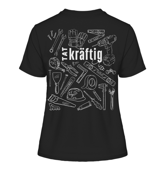 TATkräftig (Backprint) - Fitted Ladies Organic Shirt