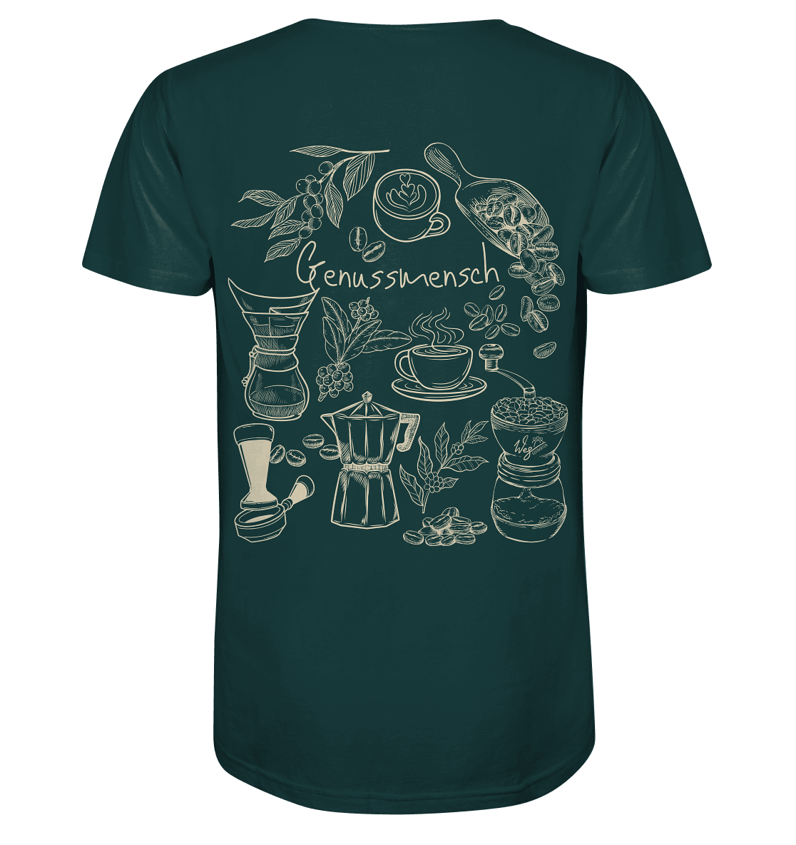 Genussmensch (Backprint) - Organic Shirt - Weggefährten Mindset