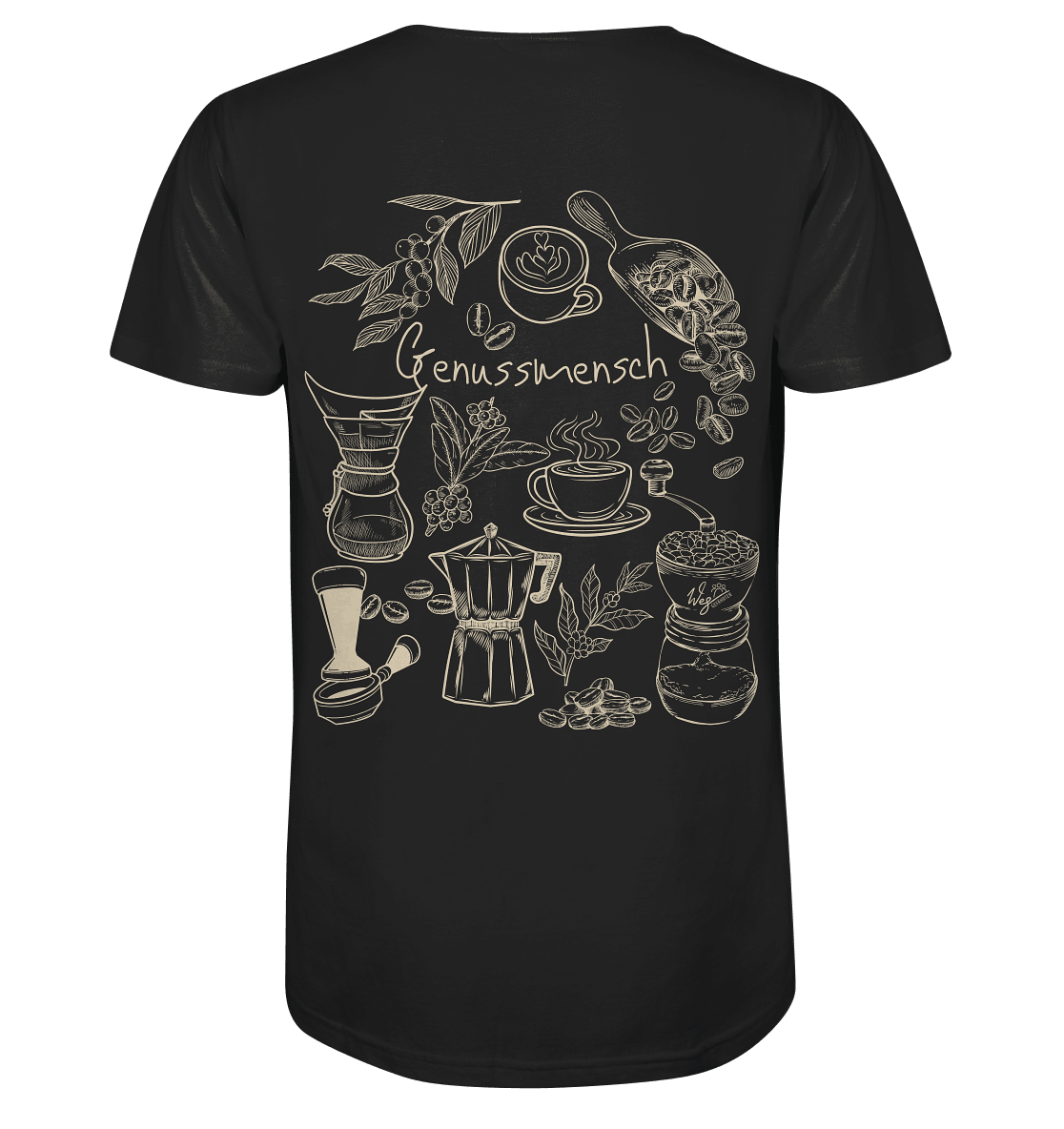 Genussmensch (Backprint) - Organic Shirt - Weggefährten Mindset