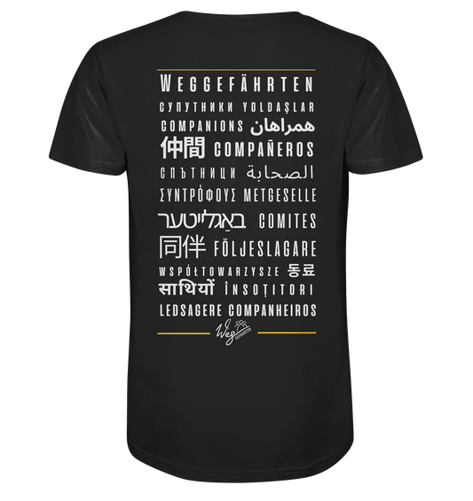 Weggefährten Sprache (weiß / Backprint) - Organic Shirt