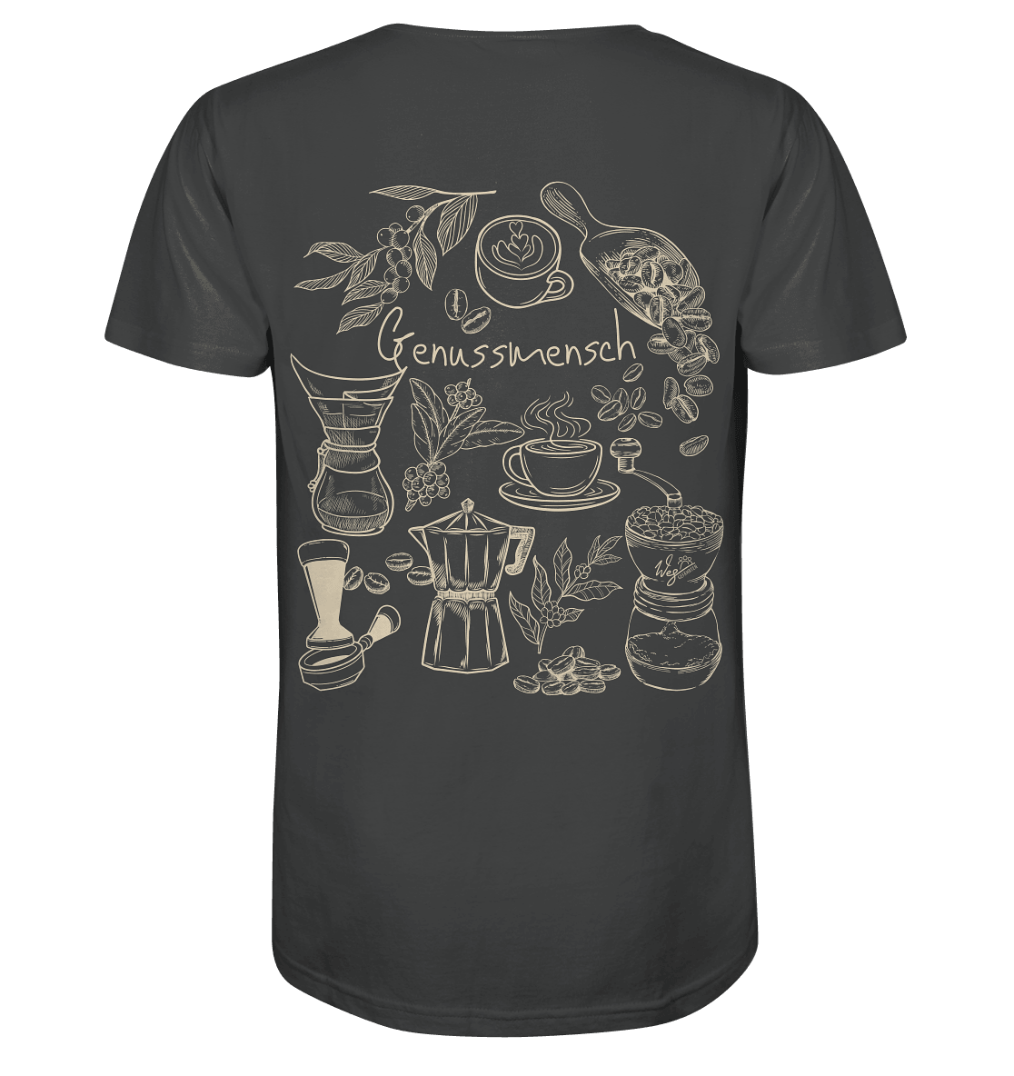 Genussmensch (Backprint) - Organic Shirt - Weggefährten Mindset