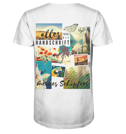 Handschrift des Schöpfers (Backprint) - Organic Shirt