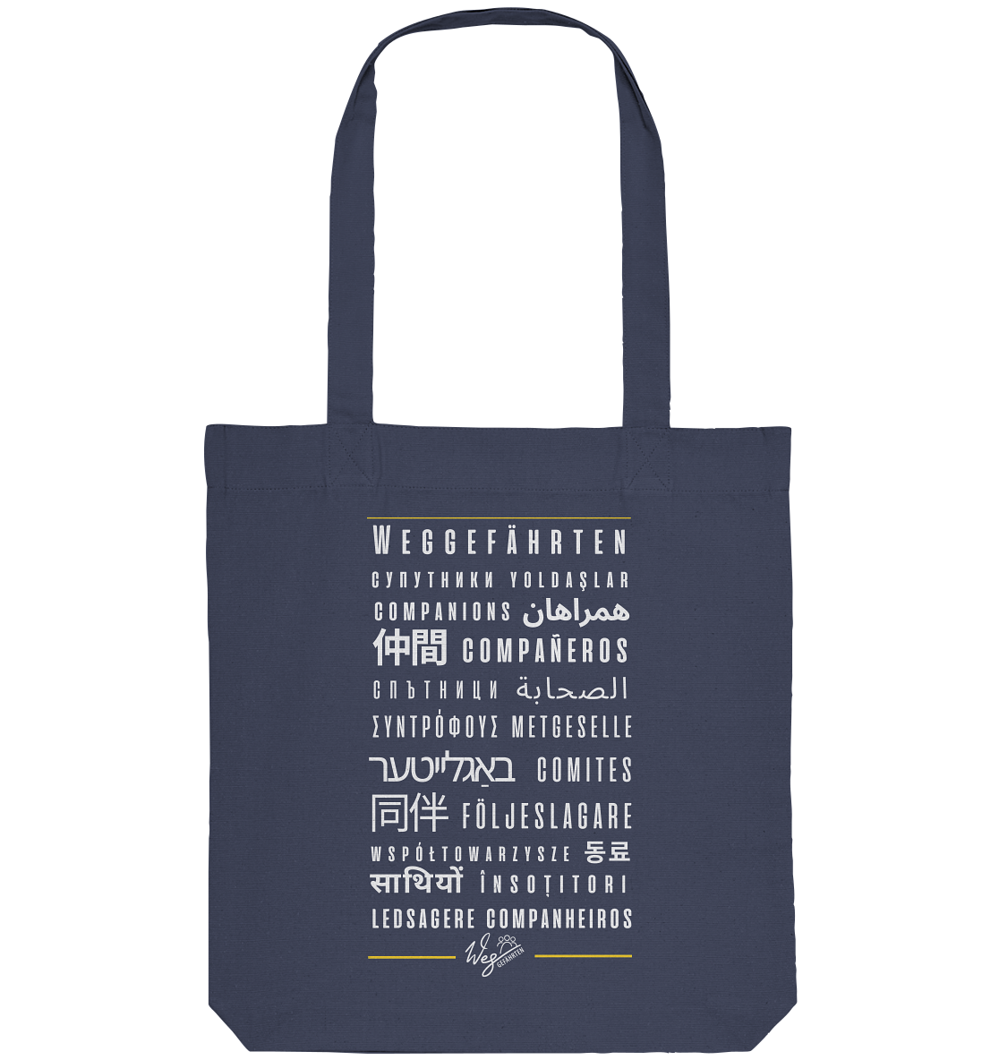 Weggefährten Sprache (weiß) - Organic Tote-Bag