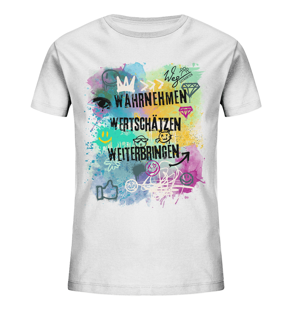WERTE - Graffiti - Kids Organic Shirt - Weggefährten Mindset