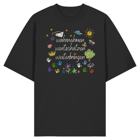 WERTE bunt - Tanja (NICHT Veröffentlichen) - Organic Oversize Shirt.